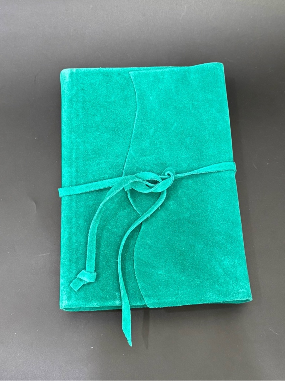 PAPYRUS Luxurious Italian Teal Green Suede Leather Journal Diary Notebook - Picture 2 of 16
